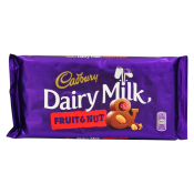 CADBURY DAIRY MILK FRUIT NUT 180GR  Ünimar Süpermarket