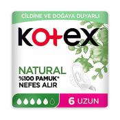 KOTEX NATURAL SINGLE UZUN 6LI  Ünimar Süpermarket