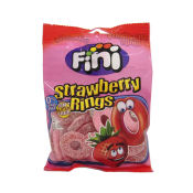 FINI STRAWBERY RINGS 100GR GLUTEN FREE  Ünimar Süpermarket