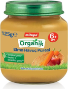 MILUPA ORGANIK ELMALI HAVUCLU 125GR  Ünimar Süpermarket