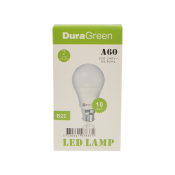 DURAGREEN 10W LED AMP. B22 WHITE  Ünimar Süpermarket